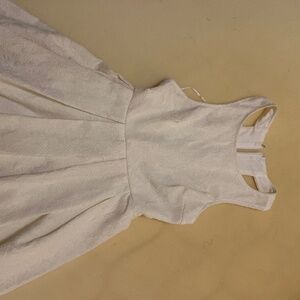 Women’s White Pleated Lace Formal Mini Dress